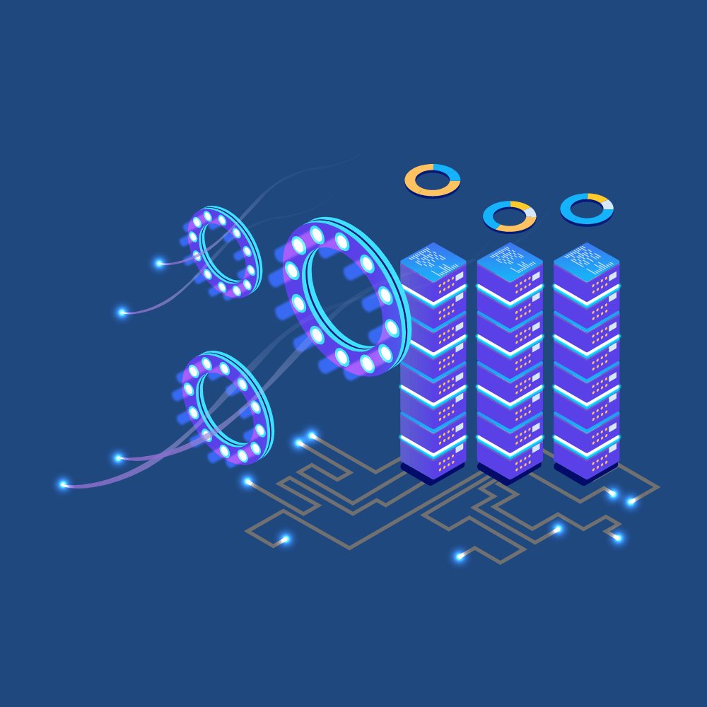Dot network concept diagram